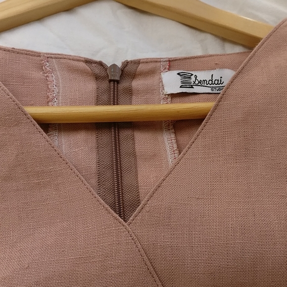 Pink linen blend dress 🌸 - Picture 4 of 12